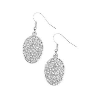 All Dazzle - White Paparazzi Earrings